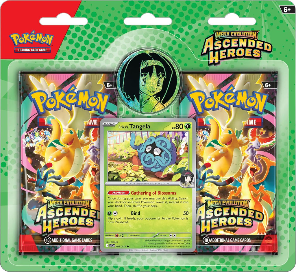 Pokémon TCG: Mega Evolution—Ascended Heroes Collection—Erika/Larry (2 packs)