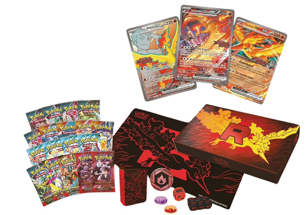 Team Rocket’s Moltres ex Ultra-Premium Collection -18 Packs + Accessories